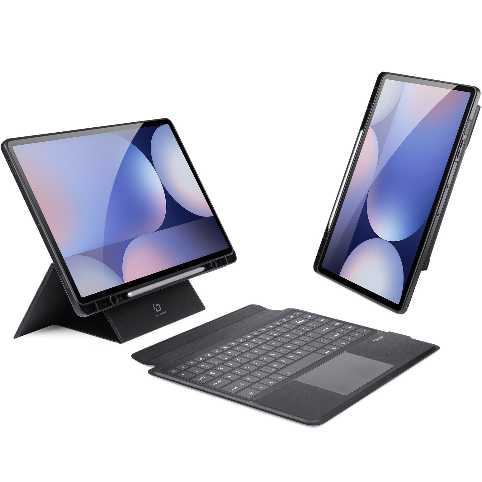 Etui z klawiaturą Bluetooth 5.0 Dux Ducis (seria DK) do Galaxy Tab S10 Ultra / S9 Ultra / S8 Ultra, czarne.
